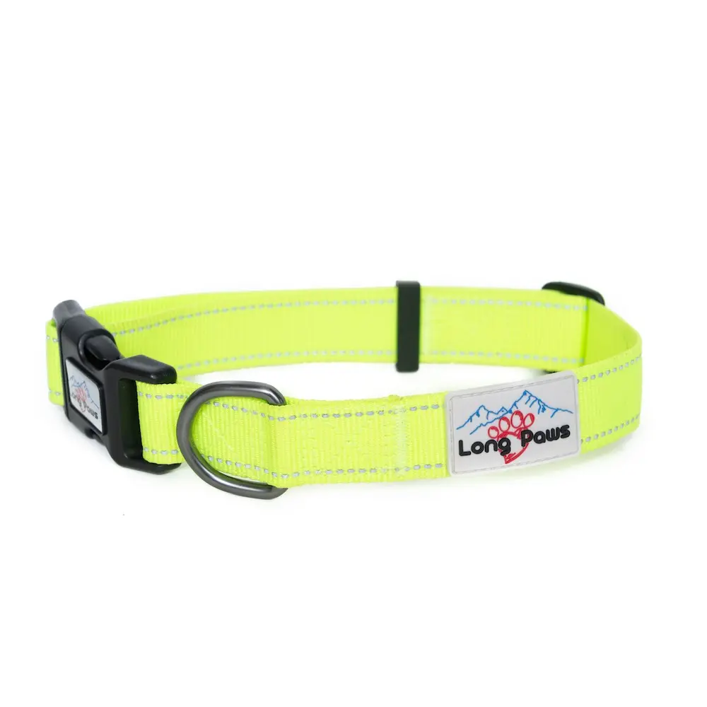Long Paws - Urban Trek Collar - Neon Yellow 5.webp