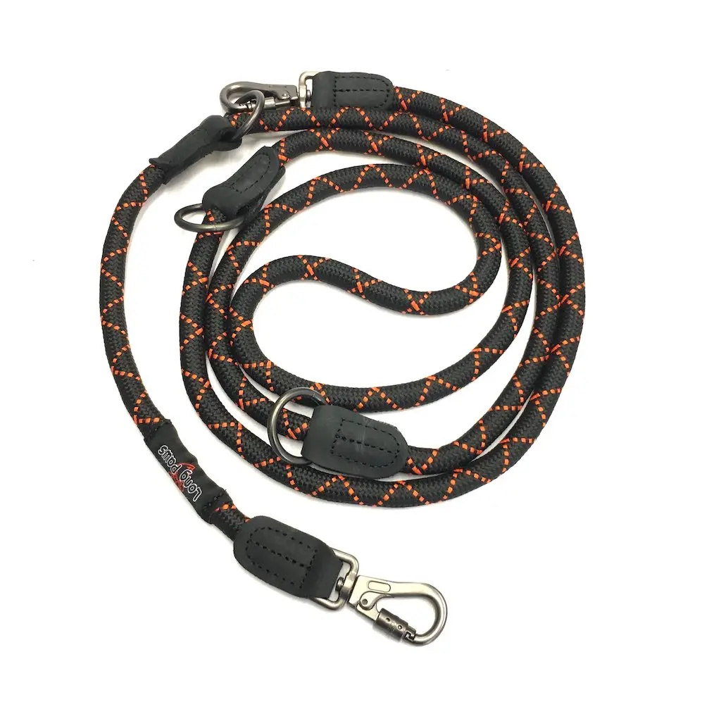 Long Paws Rope Training Leash - Black 4.webp