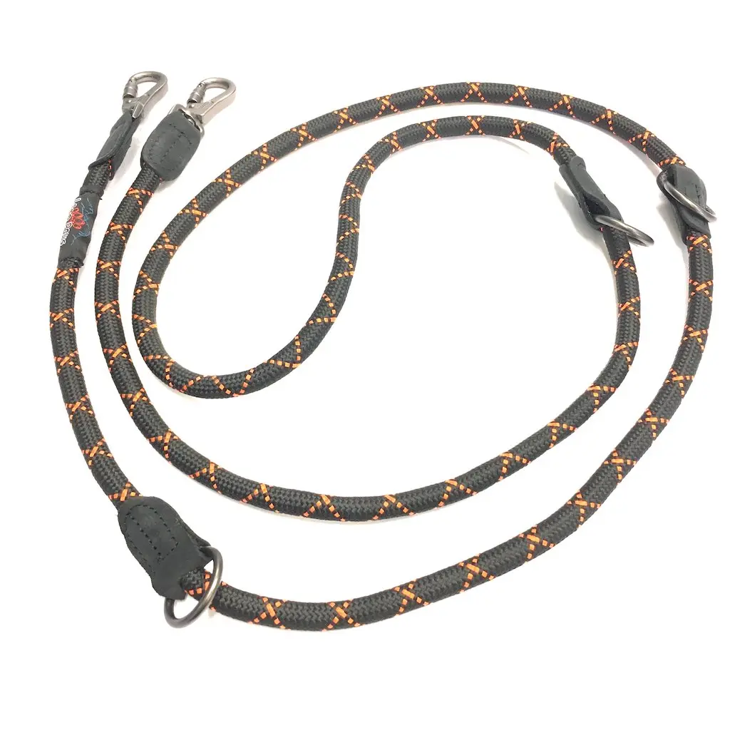 Long Paws Rope Training Leash - Black 1.webp