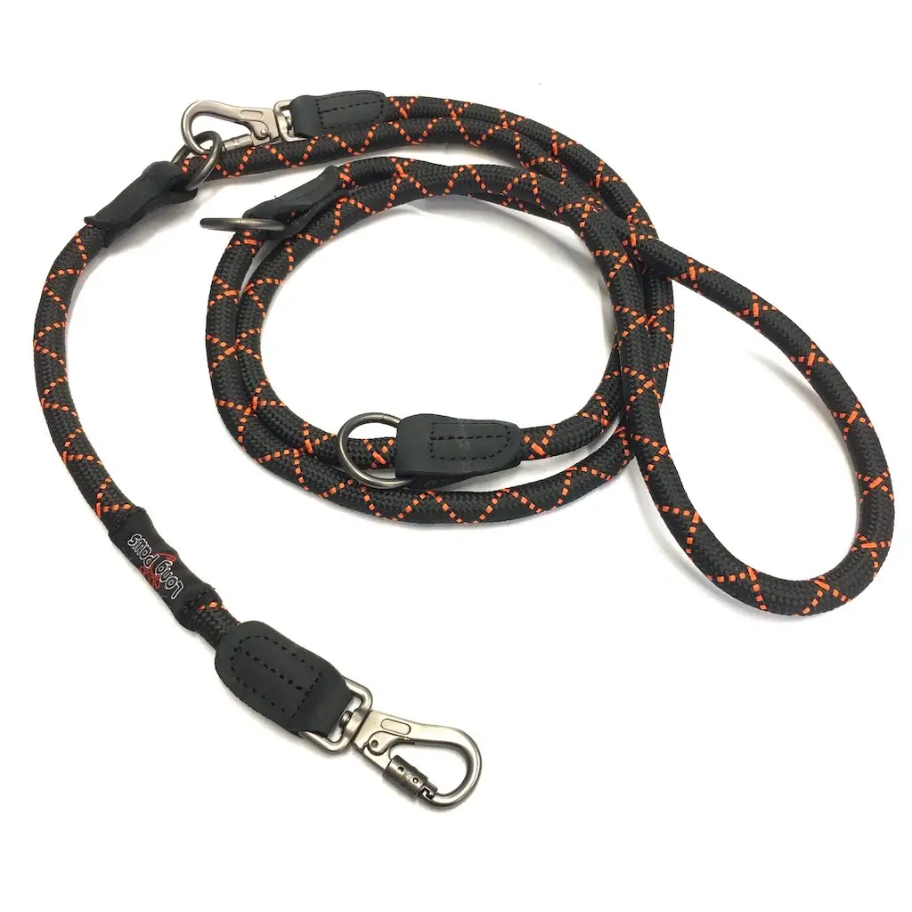 Long Paws Rope Training Leash - Black 2.webp