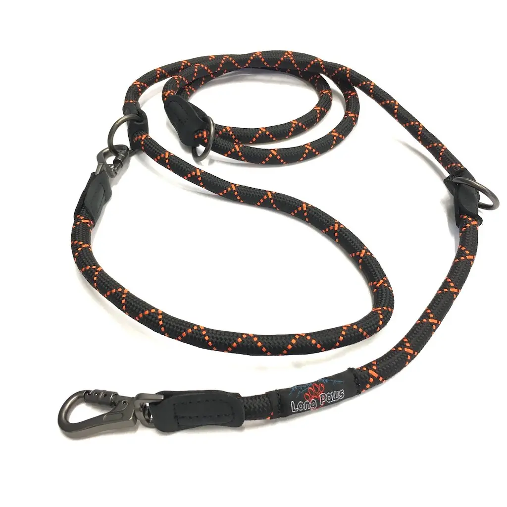 Long Paws Rope Training Leash - Black 7.webp